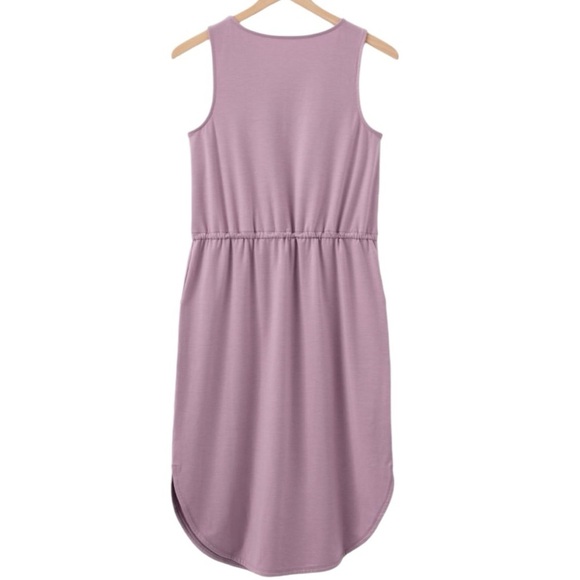 Garnet Hill Recycled Easy Jersey Knit Tank Dress S  Lilac Casual Everyday Dress - Picture 2 of 6